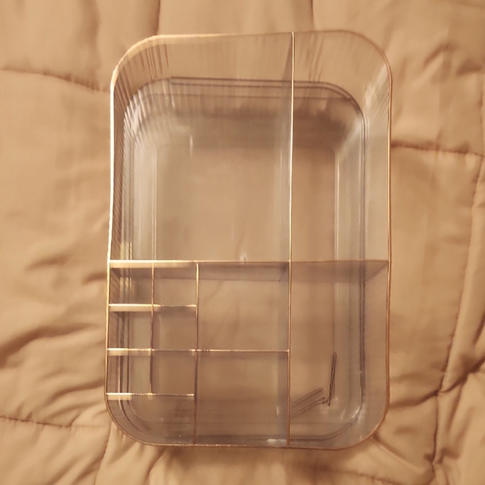 Clear and Gold Organizer Tray